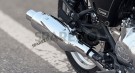 For Royal Enfield Classic 650 Rhino Racing Peashooter Exhaust Silencer Polished  - SPAREZO